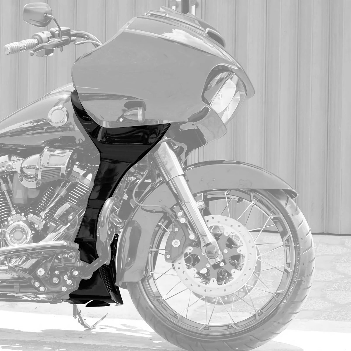 Vivid Black Fairing Spoilers Cover Fit For Harley Touring Road Glide FLTRX 17-Up