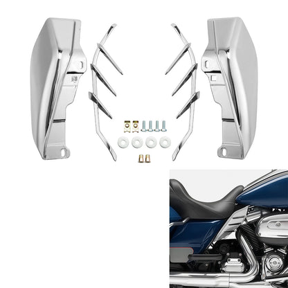 Chrome Mid-Frame Air Deflector Trim For Harley Touring Street Road Glide 09-23