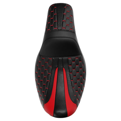 Black Red Driver Passenger Two-Up Seat Fit For Harley Dyna Low Rider FXDL 06-17