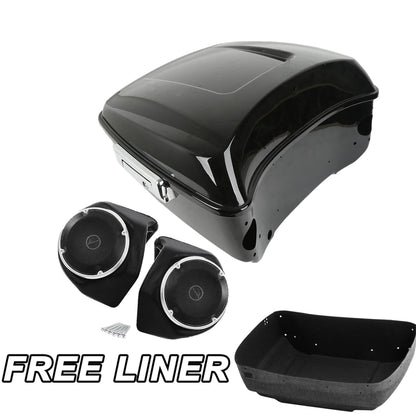 King Trunk & 6.5" Speaker Luggage For Harley Tour Pack Touring Road King 2014-25