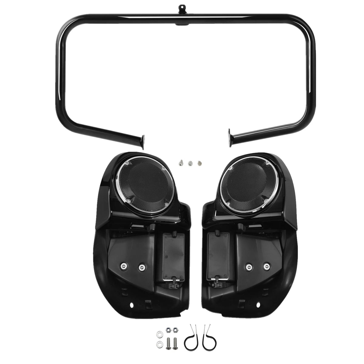 Lower Vented Fairings Speaker Pod Engine Guard Bar For Harley Street Glide 14-24