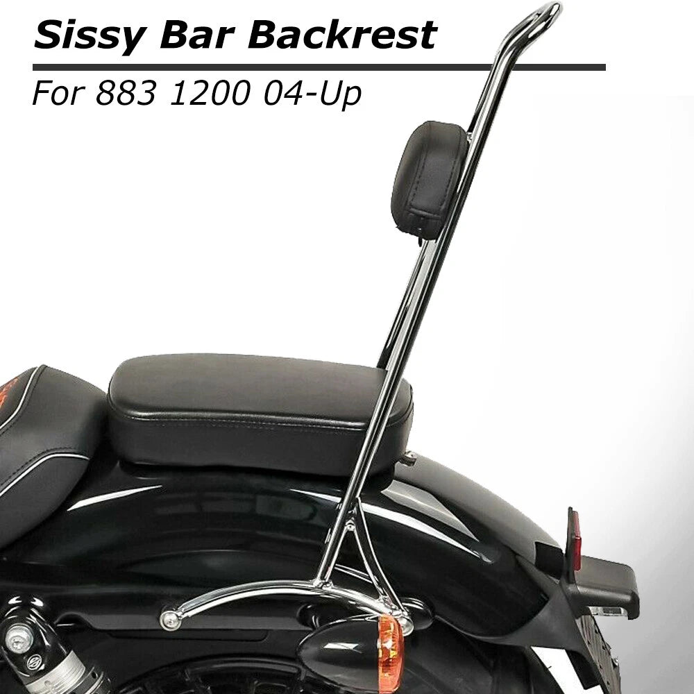 20" Tall Sissy Bar Backrest For 2004-21 Harley Sportster Nightster Iron 883 1200