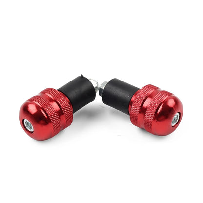 2pcs Universal 7/8'' Motorcycle Handlebar Grips Bar End Cap Plug Slider Red