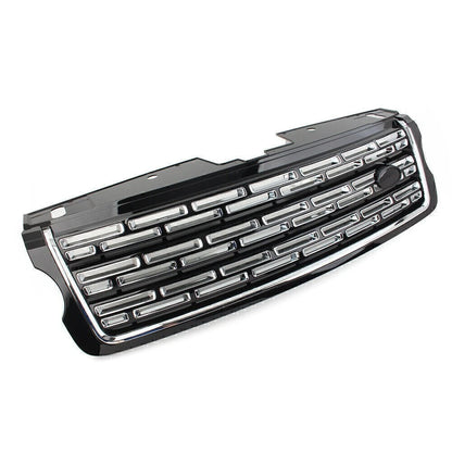 Front Bumper Upper Grille Grill Black+Black For Land Rover Range Rover 2013-2017