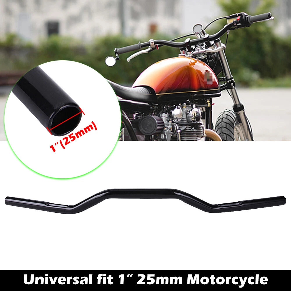1" Motorcycle Drag Bars Handlebars For Harley Honda Suzuki Chopper Bobber Custom
