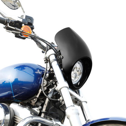 39mm Fork Front Headlight Fairing Cowl Mask For Harley Sportster XL Dyna 1973-Up
