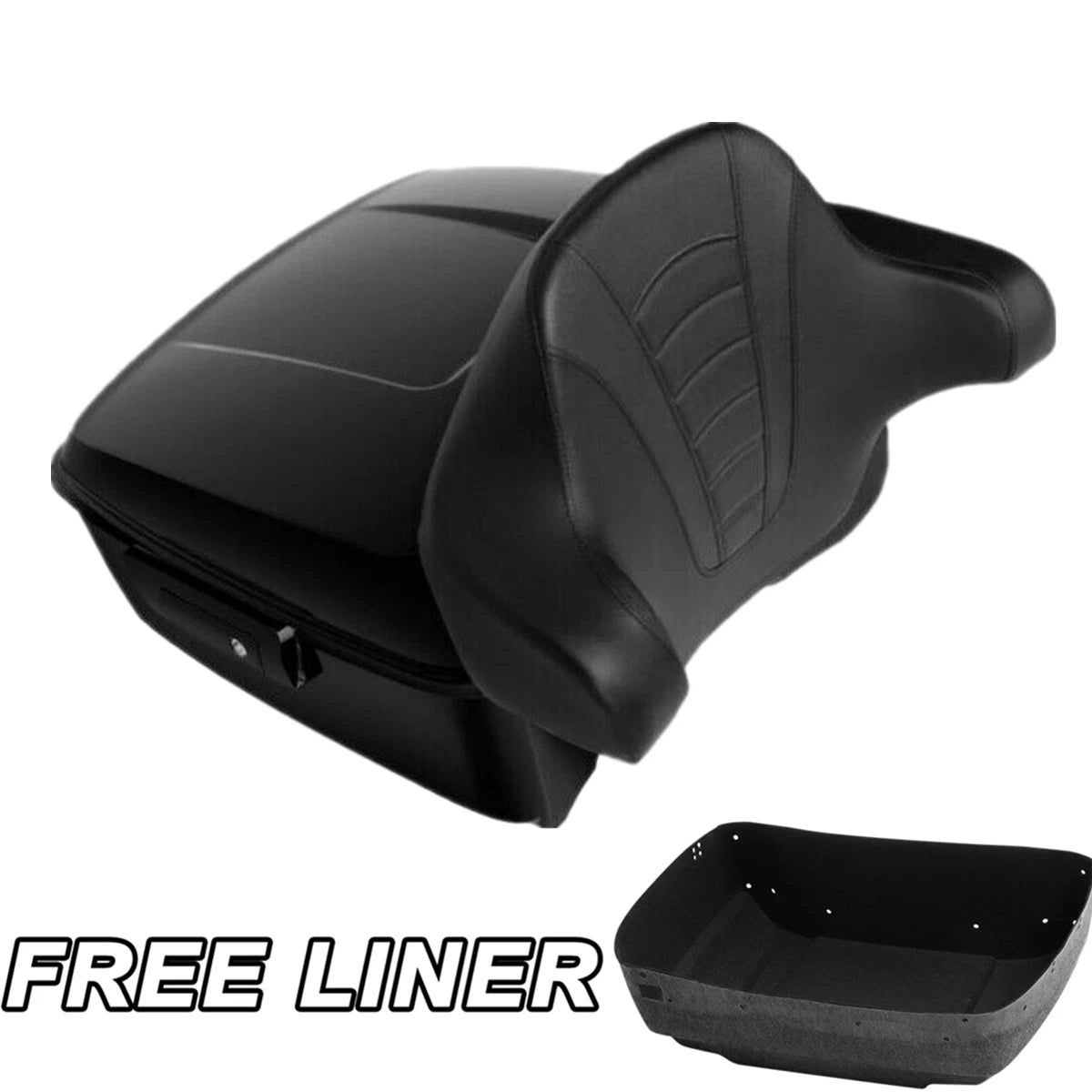 Black King Trunk Backrest Pad Fit For Harley Electra Road Glide King 2014-2026
