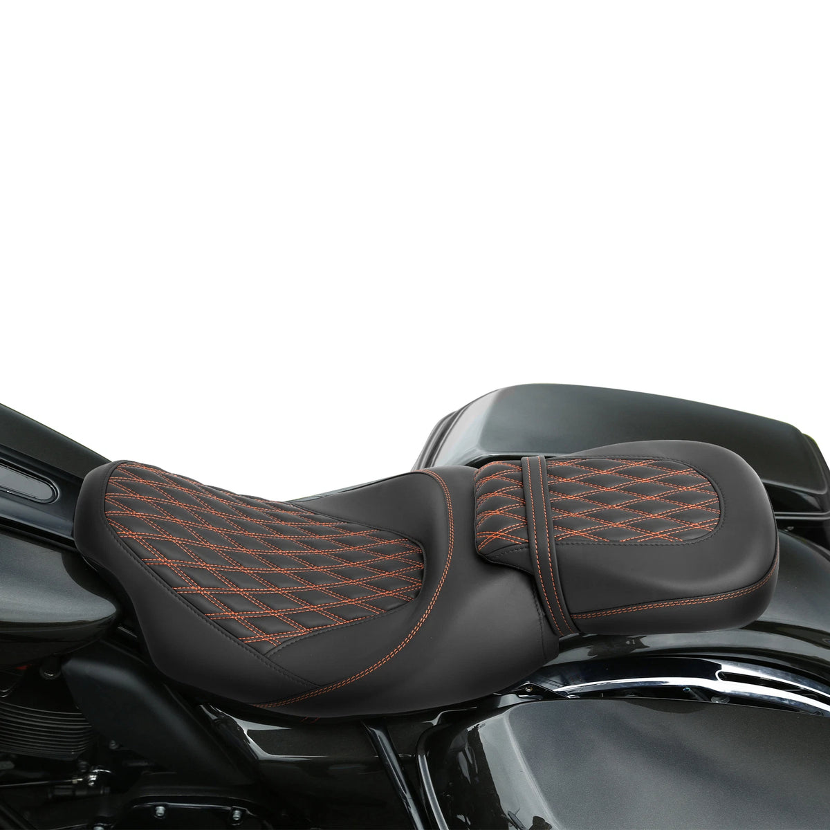 Rider Passenger Pillion Seat Fit For Harley Touring Street Glide 09-23 22 Black