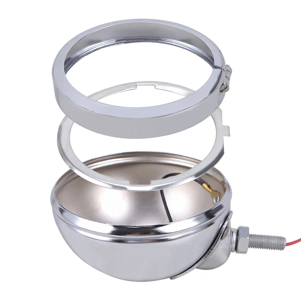 2x Motorcycle 4.5" Inch Fog Light Passing Spot Lights Chrome Housing For Harley