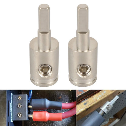 2x 4 Gauge To 8 Gauge Car Audio Amp Input Reducer Adapter Terminal Block Fit Car