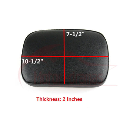 Rectangular Pillion Passenger Cushion Seat Pad 6 Suction Cup for Harley Custom