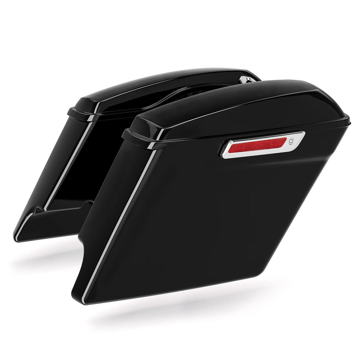 5" Stretched Hard Saddlebags Fit For Harley Softail Fatboy Cross Bones 1984-2017