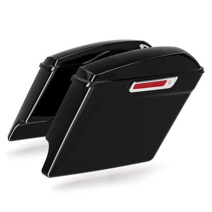 5" Stretched Hard Saddlebags Fit For Harley Softail Fatboy Cross Bones 1984-2017
