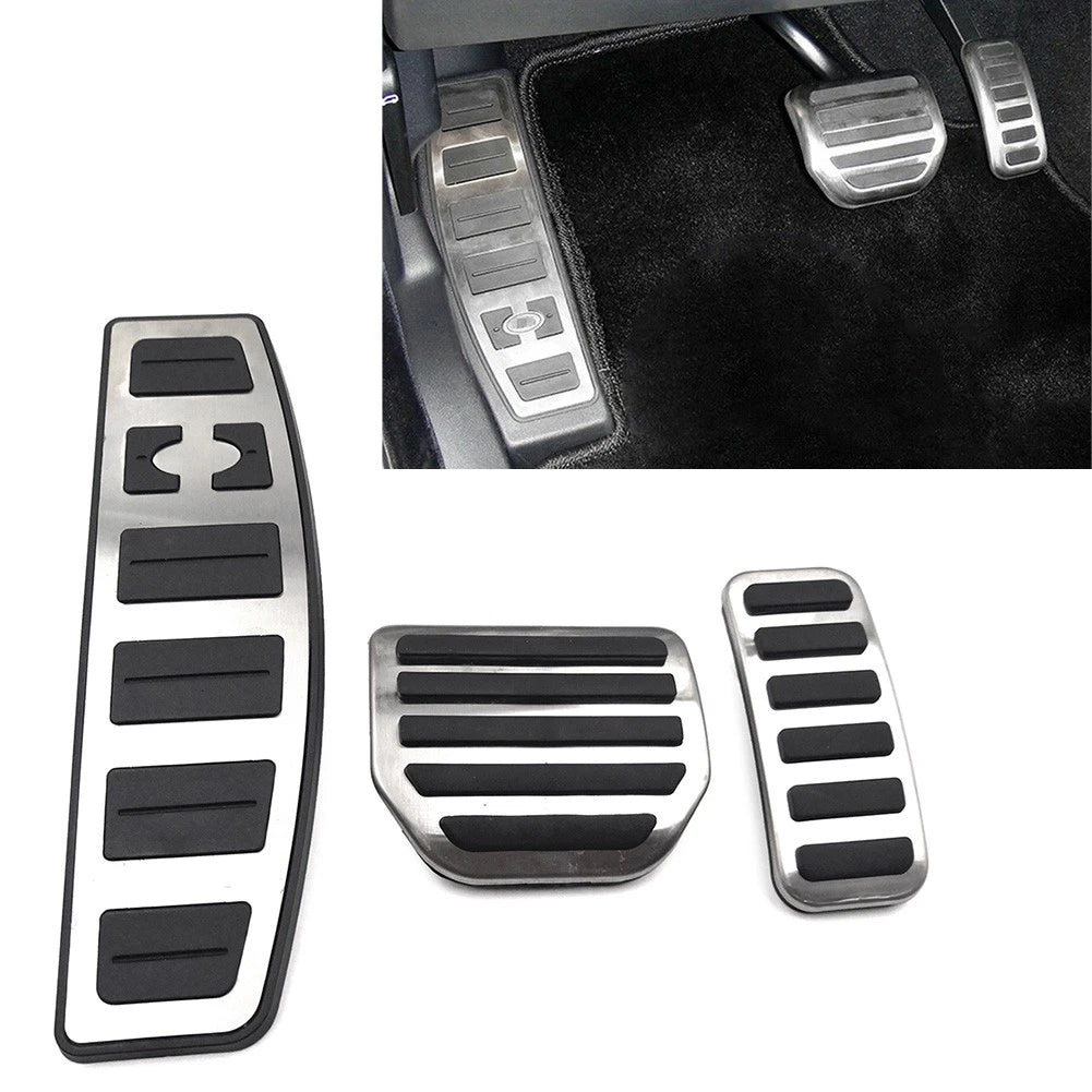 4pcs Steel Footrest Brake Gas Pedals Protection Cover For Land Rover LR3 LR4