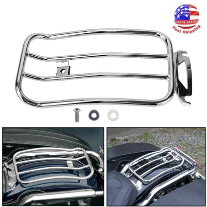 Fender Solo Seat Luggage Rack For Harley Touring Street Road Electra Glide 97-05
