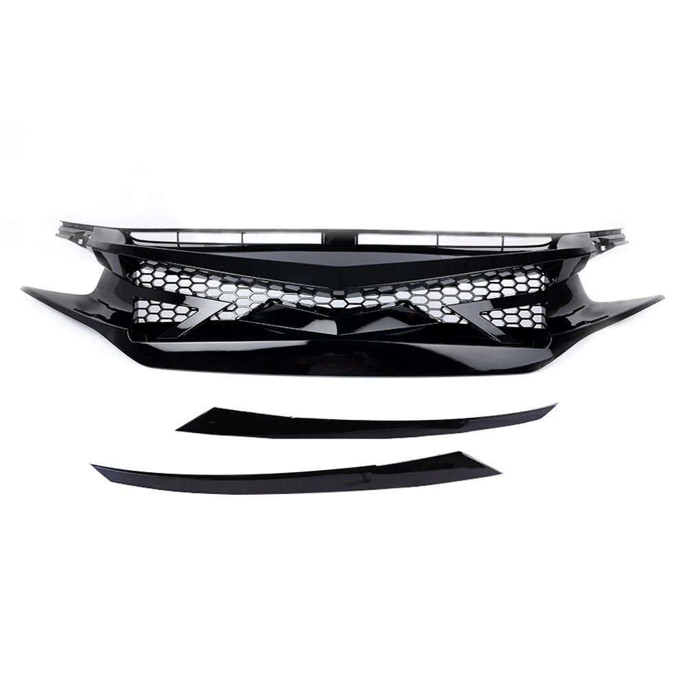 Style Grille Mesh Front Bumper Grille Fit Honda Civic 2016-2018