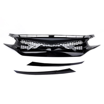 Style Grille Mesh Front Bumper Grille Fit Honda Civic 2016-2018