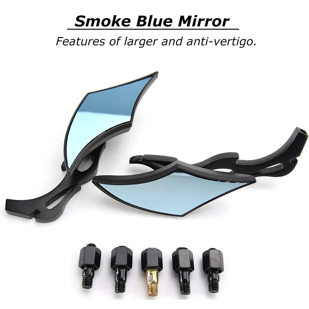 Black Motorcycle Mirrors For Harley Touring Street Glide Road King Softail Dyna