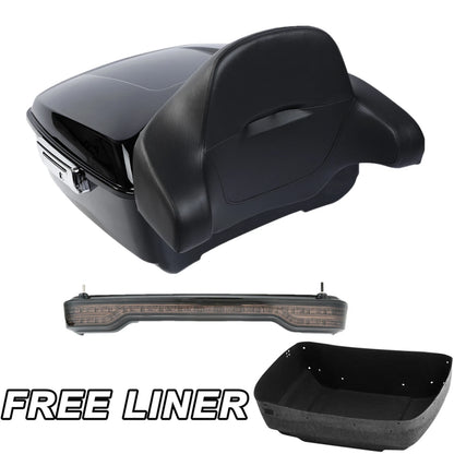 King Trunk Backrest LED Tail Light Fit For Harley Street Glide 2014-25