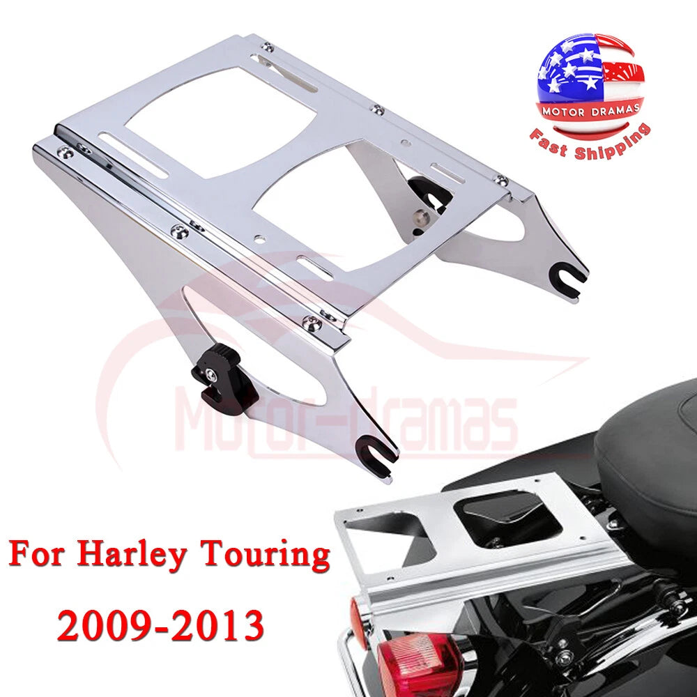 Detachable 2-Up Tour Pack Pak Mounting Rack w/ docking hardware For Harley 09-13
