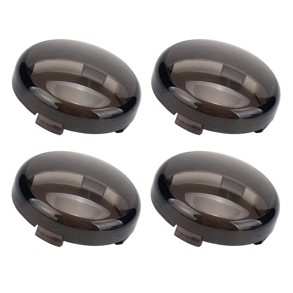 4pcs Smoked Turn Signal Lights Lens Covers For Harley Touring Electra Road Glide
