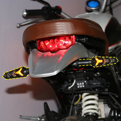 2x Motorcycle turn signal Indicators Blinkers Flexible Bendable Amber light lamp