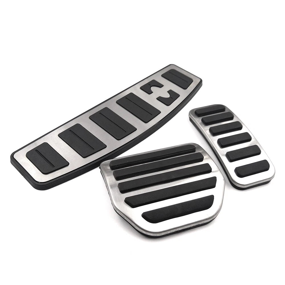 4pcs Steel Footrest Brake Gas Pedals Protection Cover For Land Rover LR3 LR4