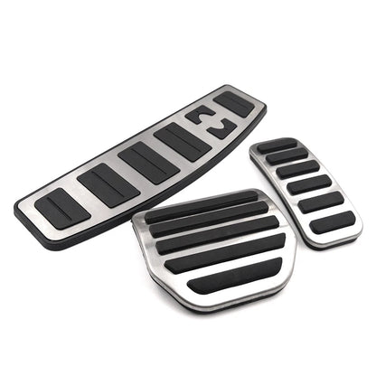 4pcs Steel Footrest Brake Gas Pedals Protection Cover For Land Rover LR3 LR4