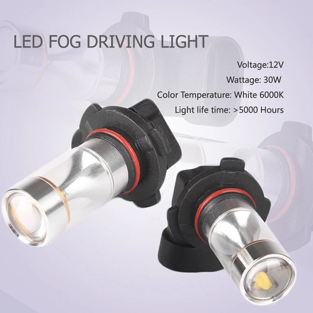30W H10 6000K DRL LED Fog Lights Driving Lamp  Super  Bulbs High Power White