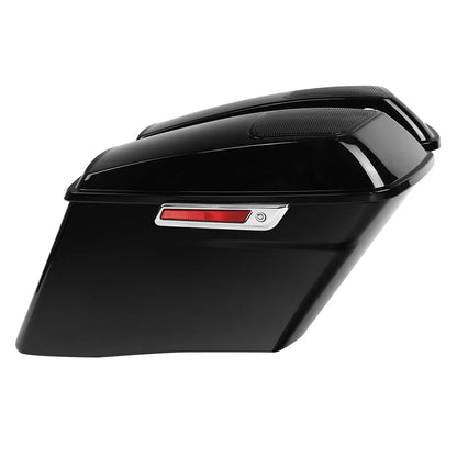 Black Extended Hard Saddlebag &6x9 Speakers For Harley CVO Electra Glide 2014-Up