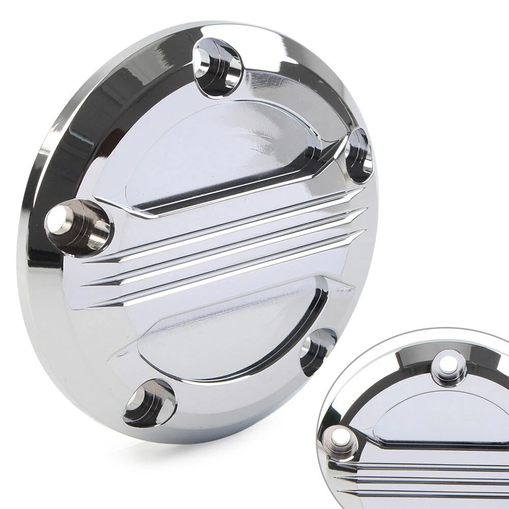 For Harley Twin Cam 99-17 Touring Electra Glide Timing Point Cover 5Holes Chrome