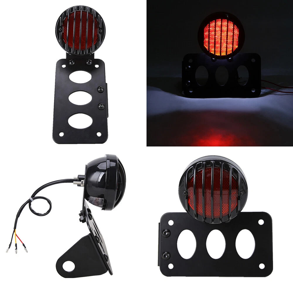 3/4" Side Mount Brake License Plate LED Tail Light For Harley Chopper Bobber XL