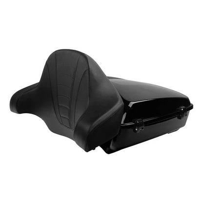 Black Chopped Trunk Pad Tail Light Mount Rack For Harley Davidson Touring 14-Up