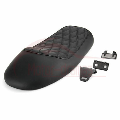 Universal Motorcycle Cafe Racer Seat Flat Brat Saddle For Honda Suzuki Yamaha