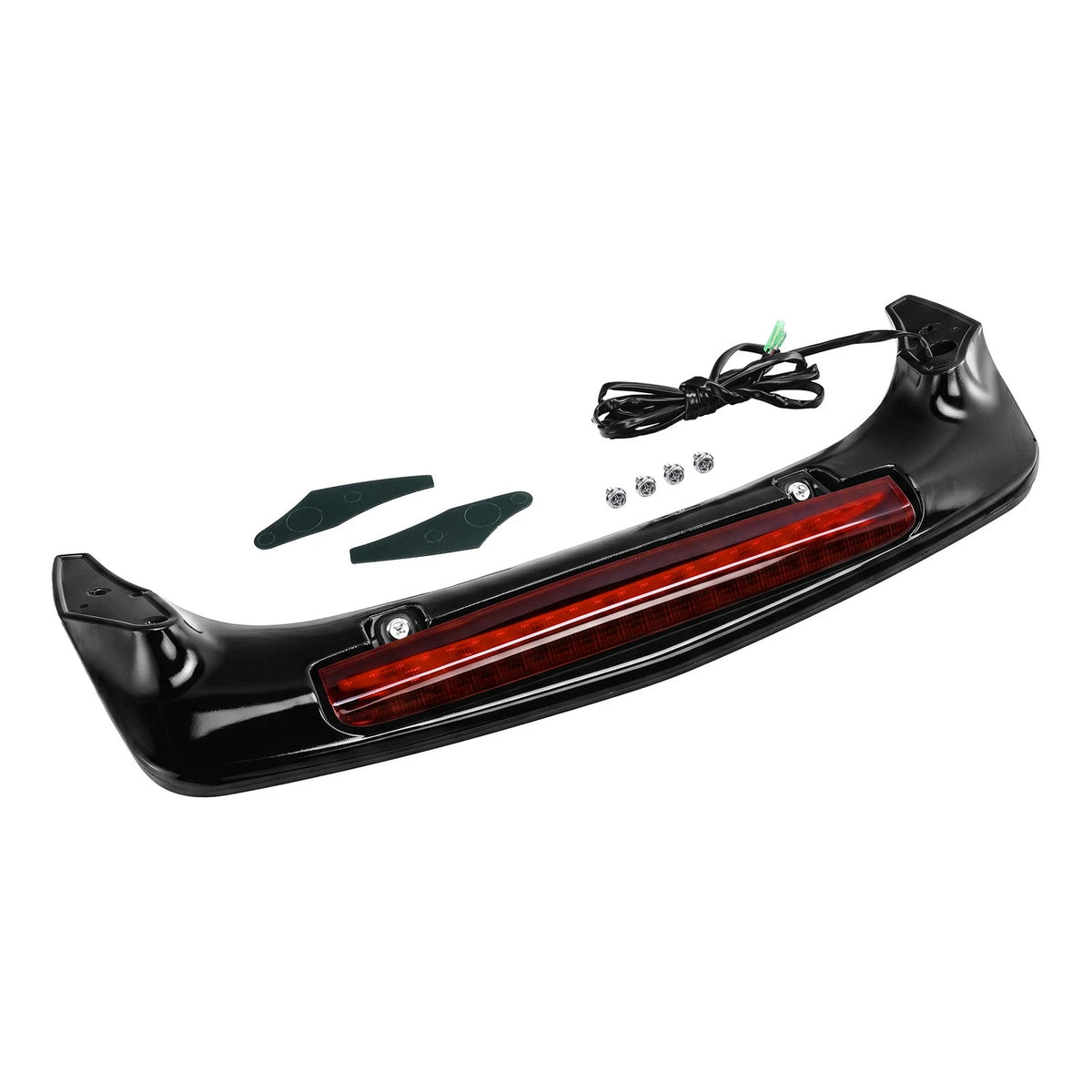 Black Trunk Spoiler w/ Red LED Brake Light Fit Honda Goldwing GL 1800 2001-2017
