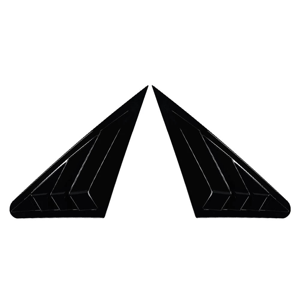 Glossy Blk Rear Window Louver Shutter Cover Trim For Audi A3 S3 8V Sedan 14-20