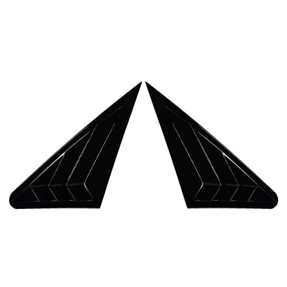 Glossy Blk Rear Window Louver Shutter Cover Trim For Audi A3 S3 8V Sedan 14-20