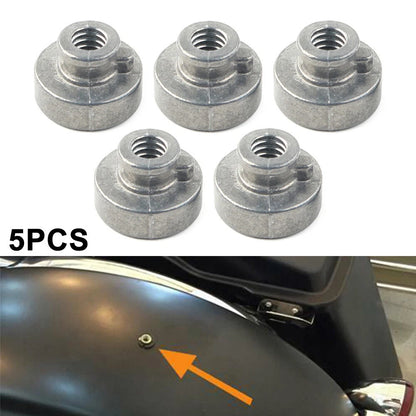 5x Rear Fender Passenger Seat Bolt Tab Screw Nut Knob Cover For Harley Davidson
