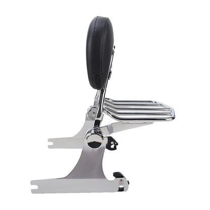 Backrest Sissy Bar Luggage Rack For Harley Dyna Street-Bob Super Glide Low Rider