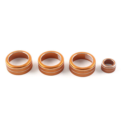 4x Console AC Climate Control Knob Ring Cover For Honda Civic 11th 2022+ Orange