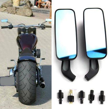 Motorcycle Rear Side Rearview Mirrors 8mm 10mm For Honda Yamaha Kawasaki Suzuki