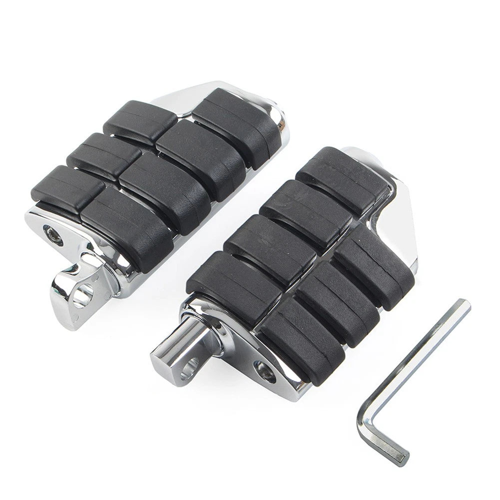 US 2PCS 32mm 1.25" Male Foot pegs Footrest Pedal For Harley Iron XL 883 Chrome