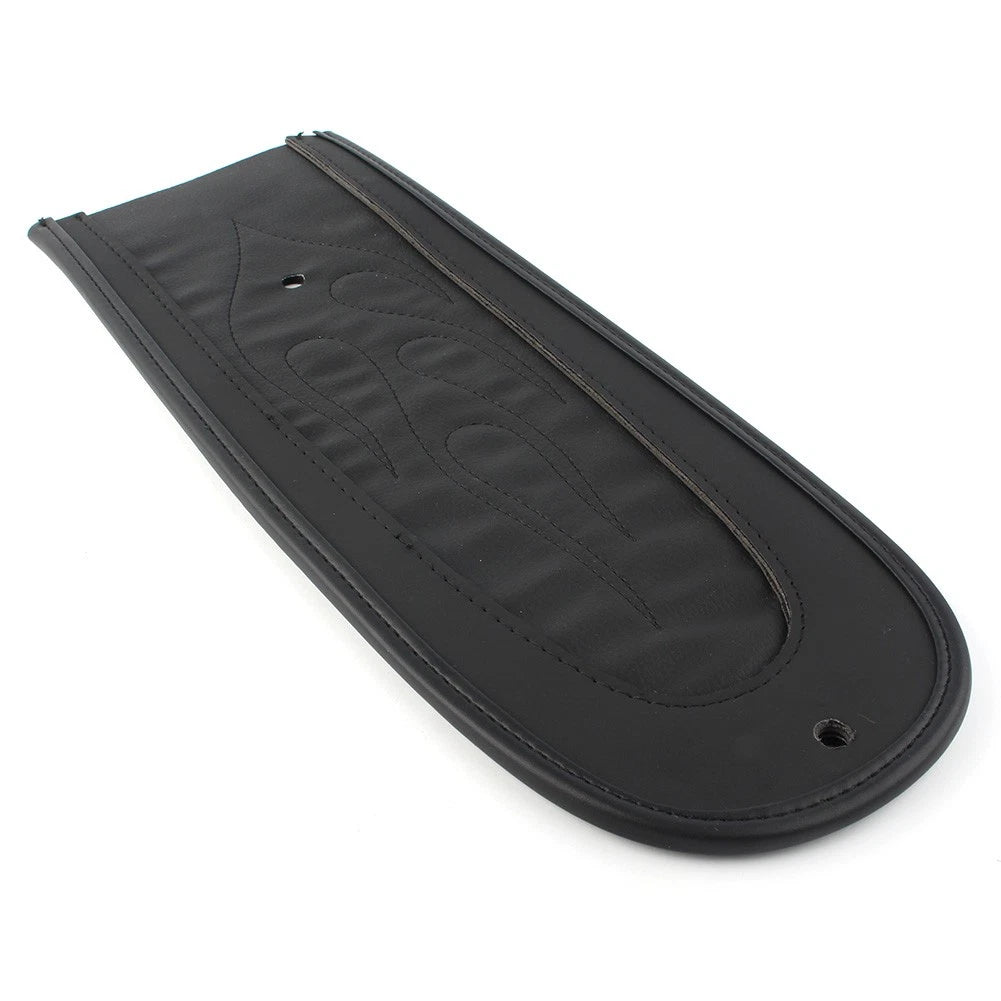 Flame Stitch Leather Rear Fender Bib For Harley Dyna 2006-2017 Motorcycle Black