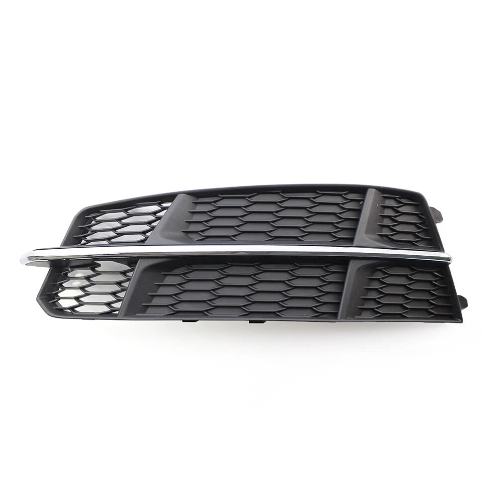 Left Front Bumper Lower Side Grille Fit Audi A6 C7 SLine 2014-2018 Black Chrome