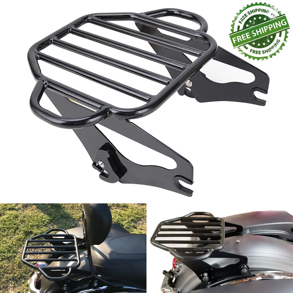 Detachable Tour Two Up Luggage Rack For Harley Road King Electra Glide 2009-2022