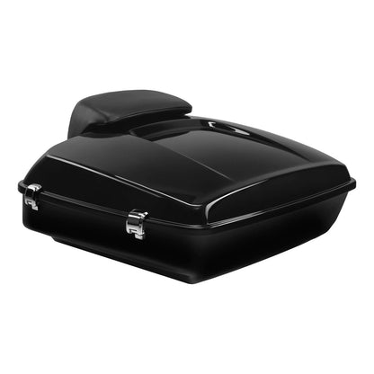 Painted Black Chopped Trunk Backrest Pad Fit For Harley Touring Models 2014-2026