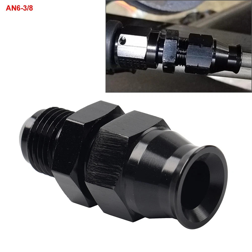 Aluminum 6AN Male to 3/8" Tube Hardline Fuel Line Compression Fitting Adapter