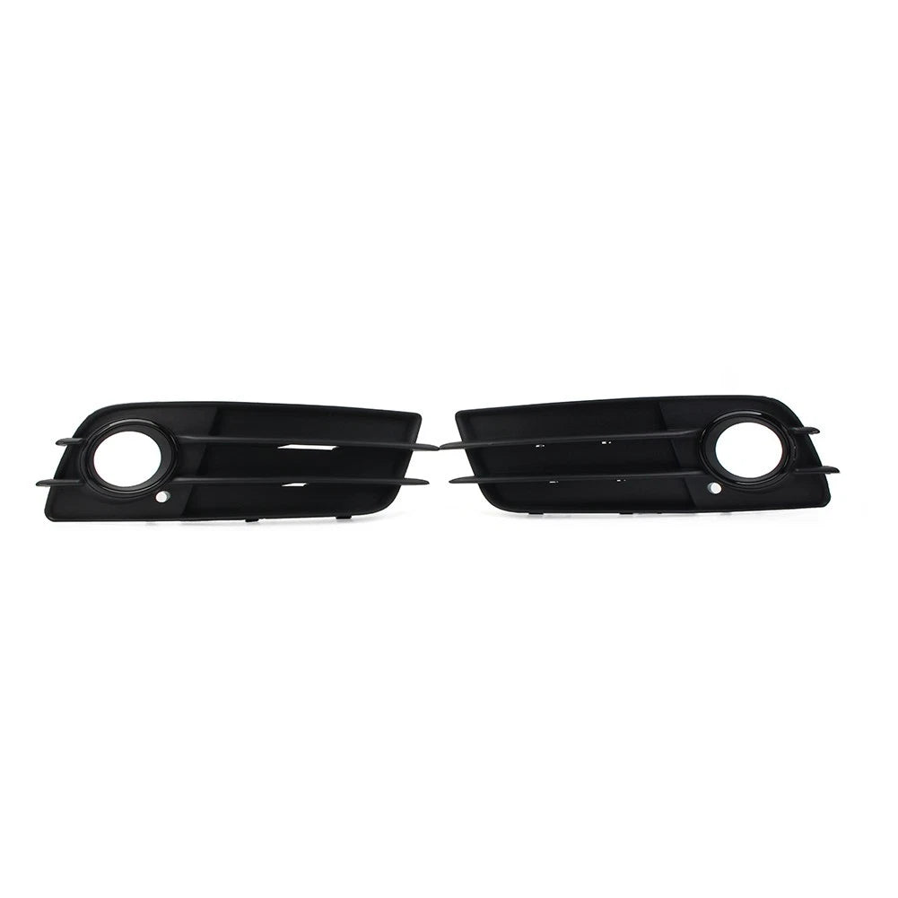 1 Pair Black Front Bumper Fog Light Grille Cover For Audi A4 B8 S4 2008-2012 US
