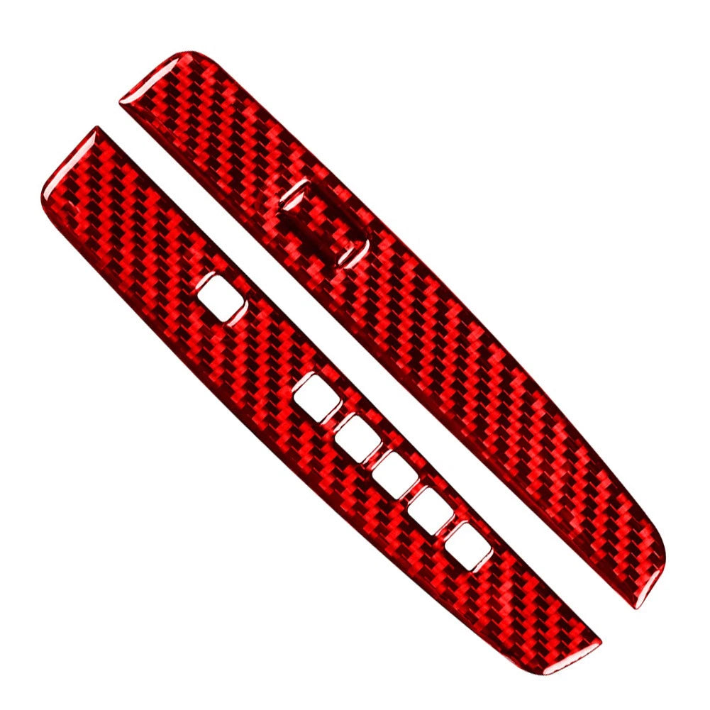 Red Carbon Fiber Interior Gear Shift Cover Trim For Honda Accord 2013-2017 US