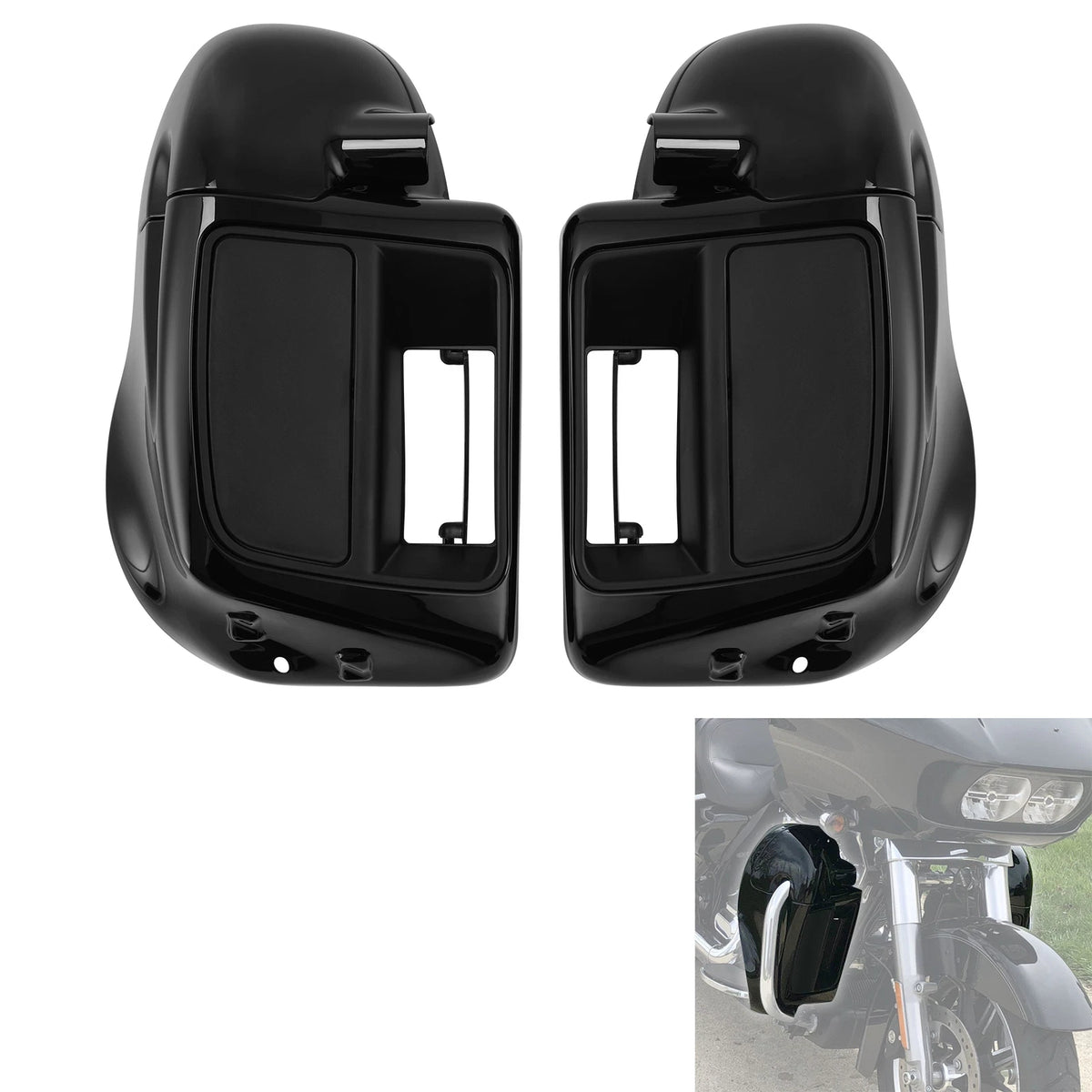 Lower Vented Fairing + 6.5"Speaker Box Pod Fit For Harley Touring Glide FL 14-24